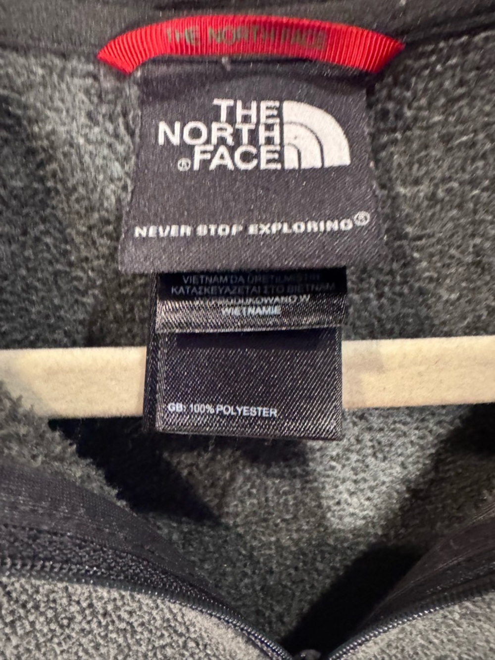 The North Face Quarter Zip Fleece Pullover Gray Men’s M - Picture 4 of 6